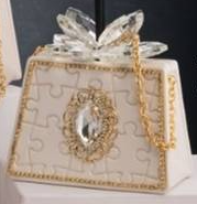 Grace Design borsa panna profumatore design raffinato ed elegante motivo puzzle