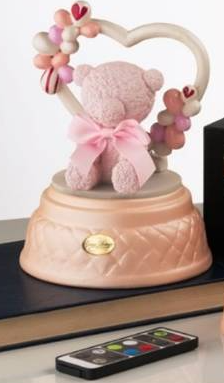 Grace Design orso rosa grande lampada led