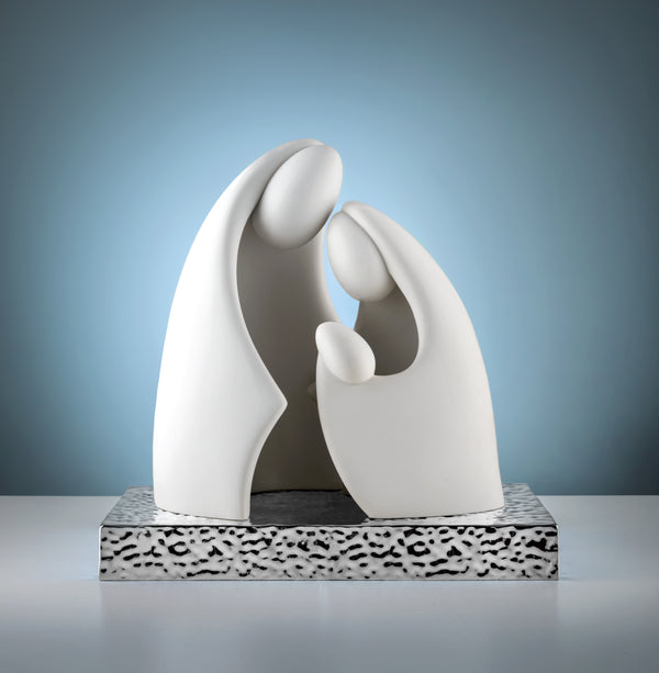 PRESEPE STILIZZATO BASE ARGENTO