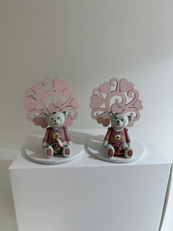 ORSETTO RESINA ALBERO ROSA