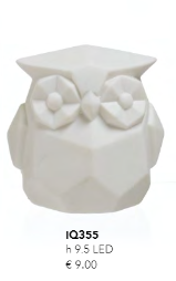 GUFO A LED GRES BIANCO PICCOLO