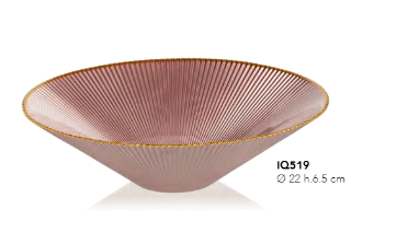 PIATTO ROSA PIC VETRO