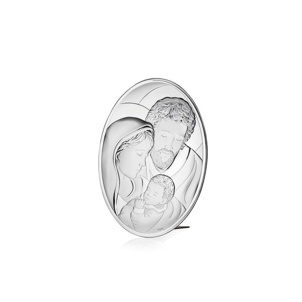 Icona ovale sacra famiglia 10x13
